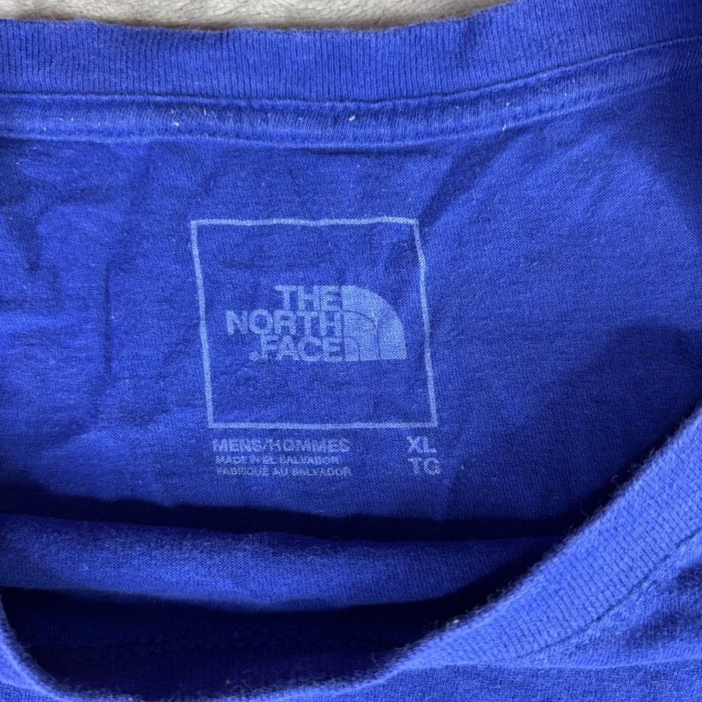 The North Face T-Shirt Men XL Blue Graphic Logo Short Sleeve Cotton Tee